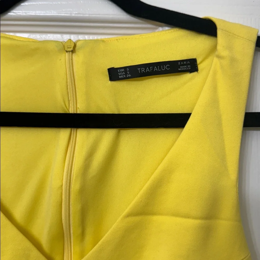 Zara Yellow Mini Dress - Picture 2 of 4